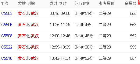 黄石至武汉火车站轻轨票价和运行时间-第1张-交通-答答问