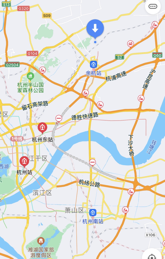 余杭高铁站与余杭火车站是一个站吗，我定的从余-第1张-交通-答答问