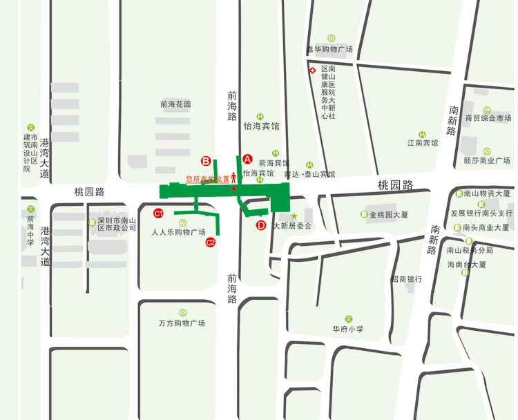 问路 深圳市南山区南新路南79号 地铁罗宝线 大新站A出口，左边200M左右，（华润万家超市旁50-第1张-交通-答答问