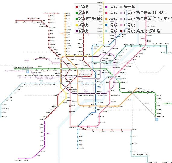 上海市地铁线路图-第1张-交通-答答问