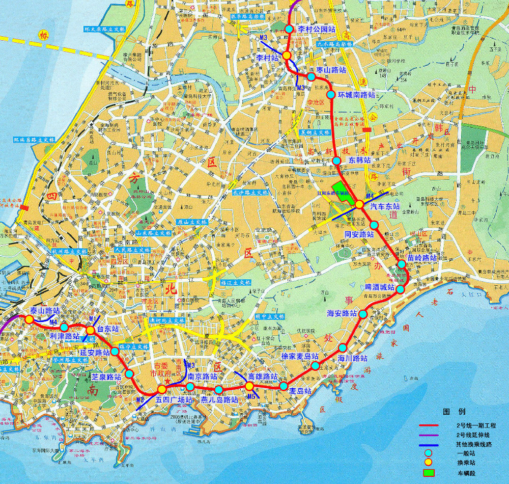 想知道: 青岛市 青岛地铁大致线路 在哪-第1张-交通-答答问