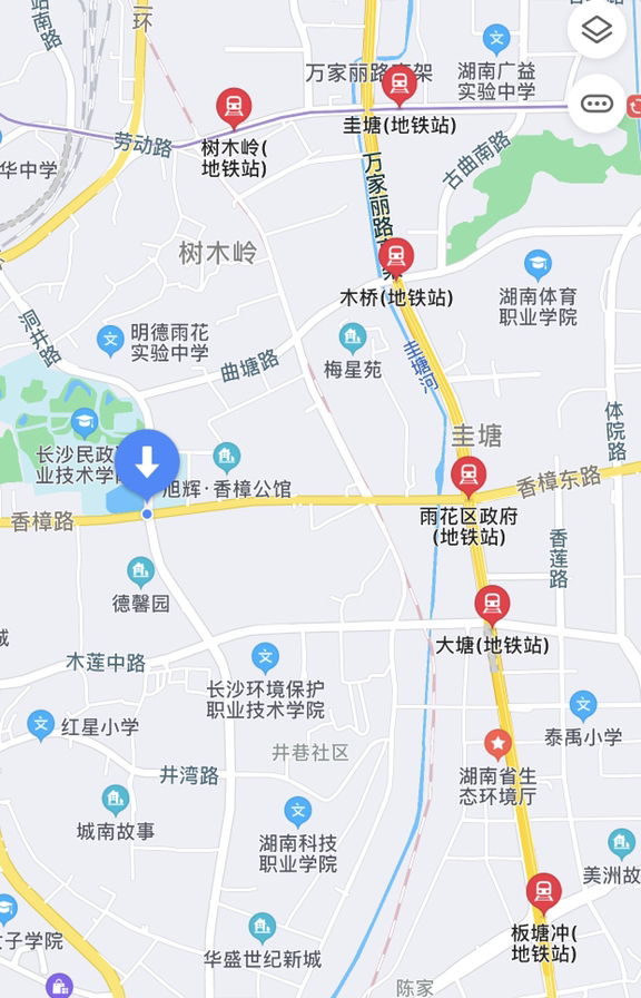 长沙香樟路到地铁5号线哪个最近-第1张-交通-答答问