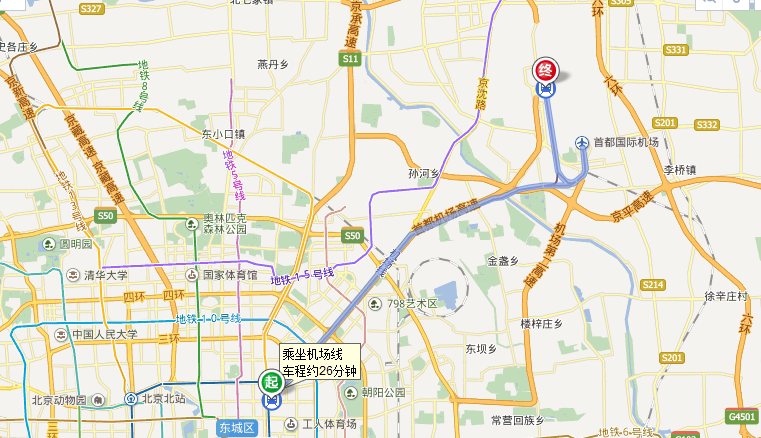 从地铁站东直门到地铁站T2航站楼的详细搭乘方法。-第1张-交通-答答问