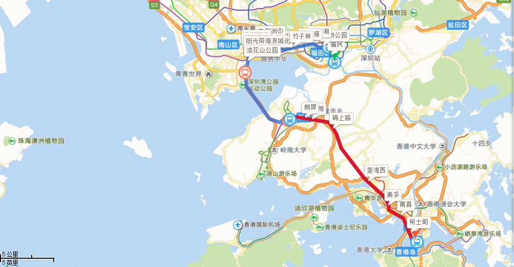 福田口岸到尖沙咀九龙弥敦道58号美丽都大厦怎么坐地铁-第1张-交通-答答问
