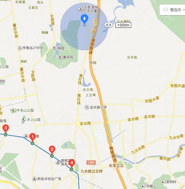 青岛地铁几号线离山水嘉园近-第1张-交通-答答问