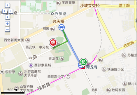 西安地铁青龙寺距铁一中分校有多远，需要坐车吗-第1张-交通-答答问
