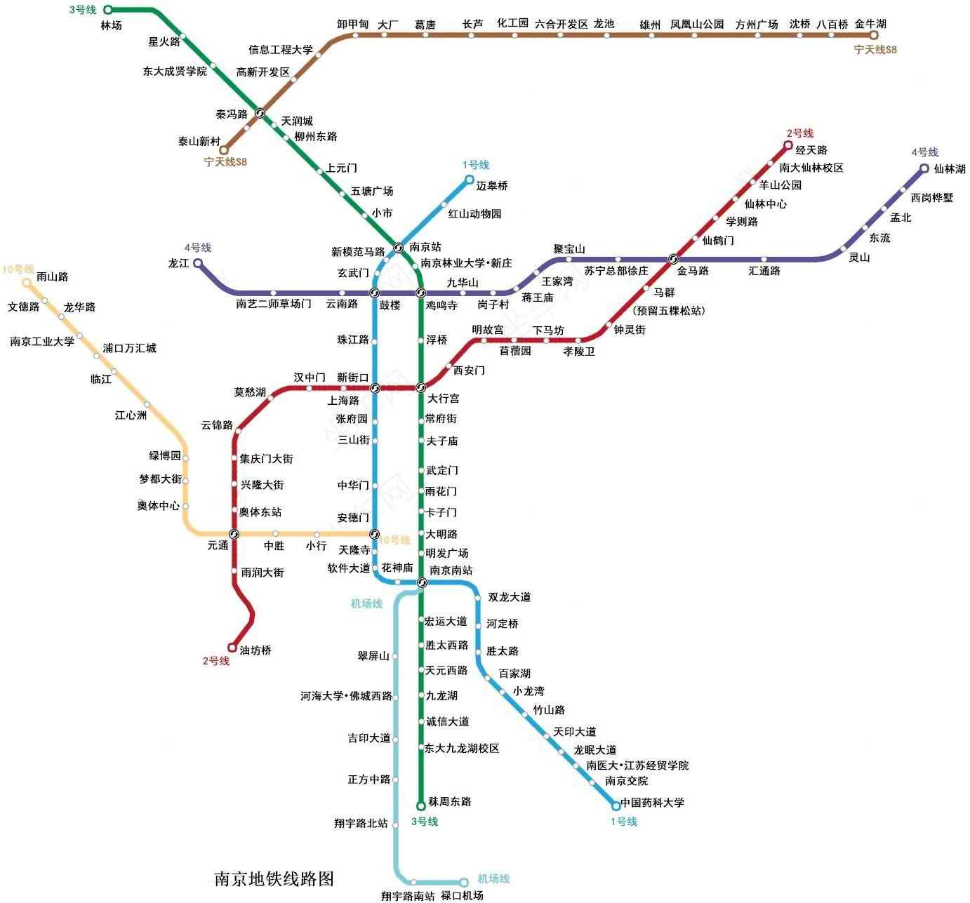 最新版本南京地铁线路图-第1张-交通-答答问