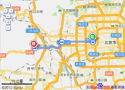 北京木樨地到门头过石门营路线地铁-第1张-交通-答答问