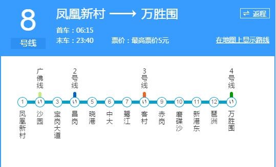 广州地铁八号线全线站点-第1张-交通-答答问