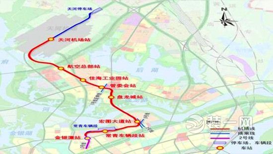 武汉地铁机场线的地理位置和线路走向-第1张-交通-答答问