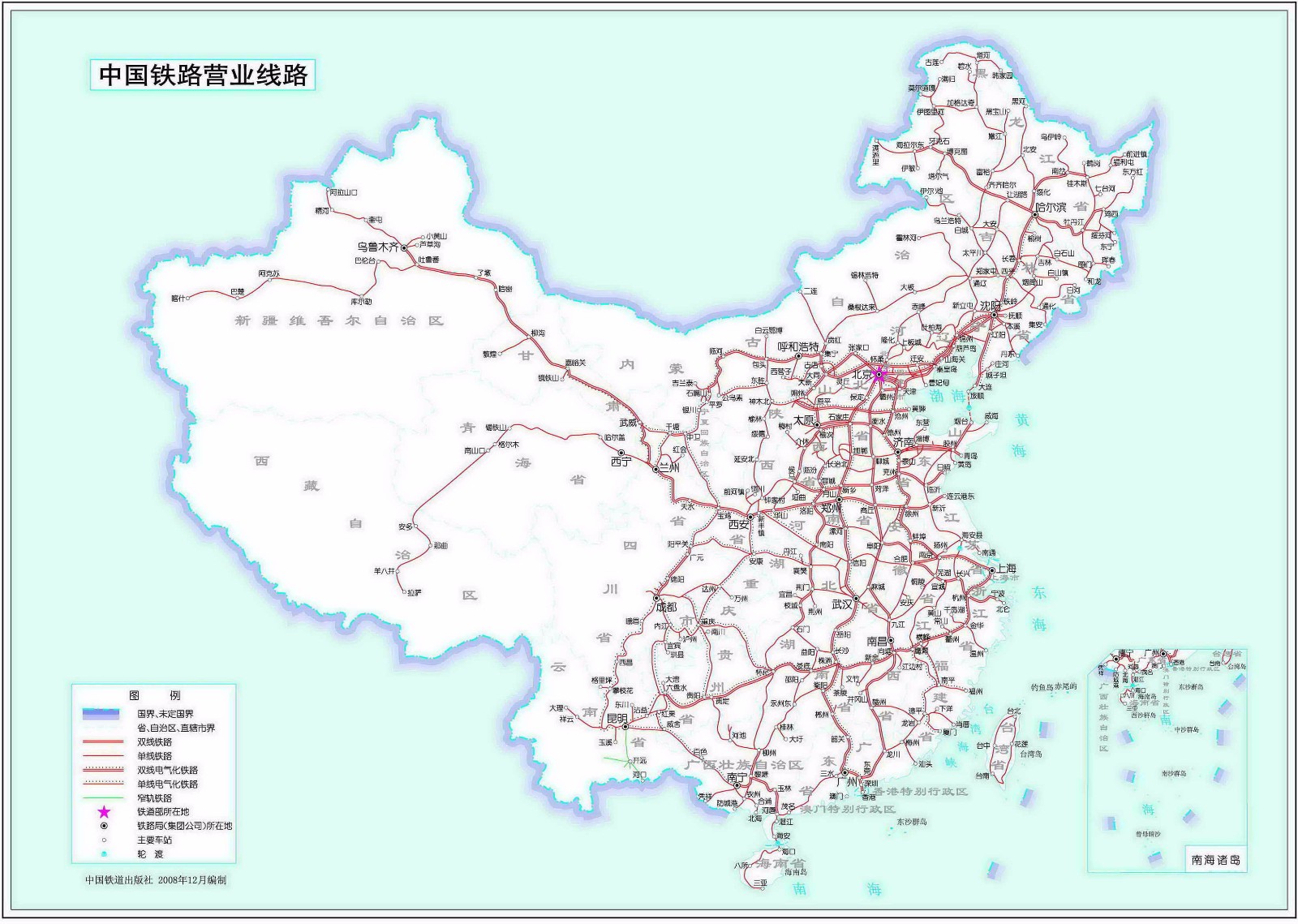中国铁路路线图，-第1张-交通-答答问