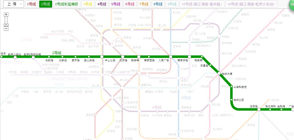 上海地铁2号线线路图是什么-第1张-交通-答答问