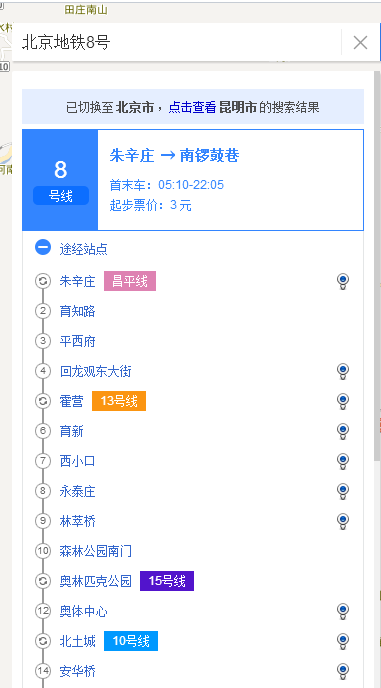 北京地铁8号线路线都有哪些站求全站路线-第1张-交通-答答问