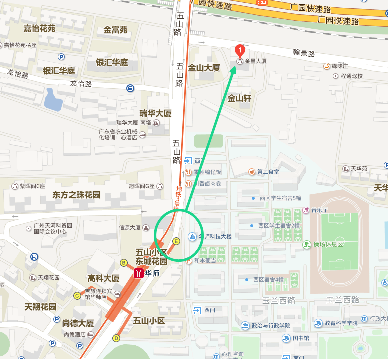 3号线华师站E出口。-第1张-交通-答答问