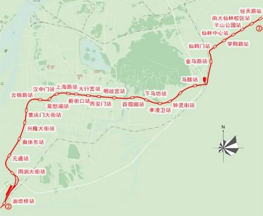 谁有南通地铁二号线的在通州区的地理图-第1张-交通-答答问