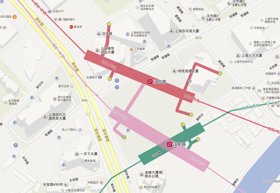 上海地铁12线汉中路恒丰路是几号出口-第1张-交通-答答问
