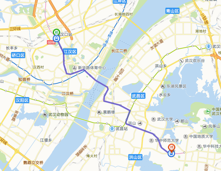 汉口火车站到到虎泉街杨家港地铁口怎么去-第1张-交通-答答问
