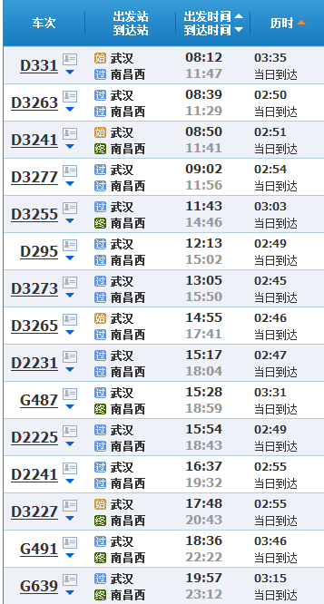 武汉至东乡高铁时刻表查询-第1张-交通-答答问