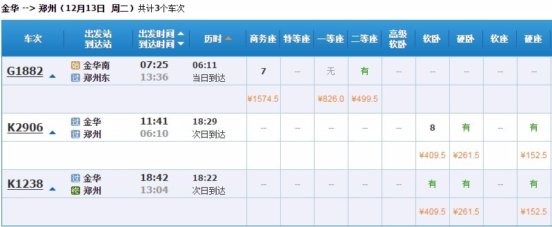 金华到郑州有没有直达的高铁，火车有没有直达的-第1张-交通-答答问