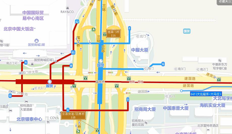 国贸地铁出口示意图-第1张-交通-答答问