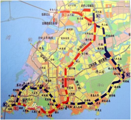 青岛地铁3号线线路图-第1张-交通-答答问