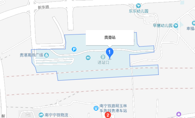 贵港高铁站和贵港火车站是不是在一起的-第1张-交通-答答问