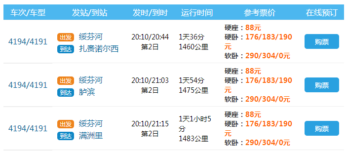 2015年绥芬河到满洲里火车还有吗-第1张-交通-答答问