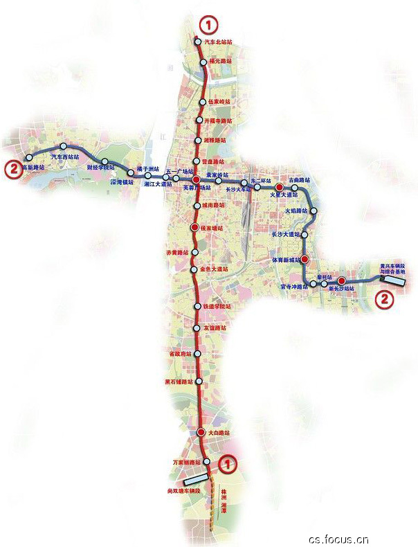 求长沙地铁的线路图 与各个站点的位置图。急用！！！！-第1张-交通-答答问