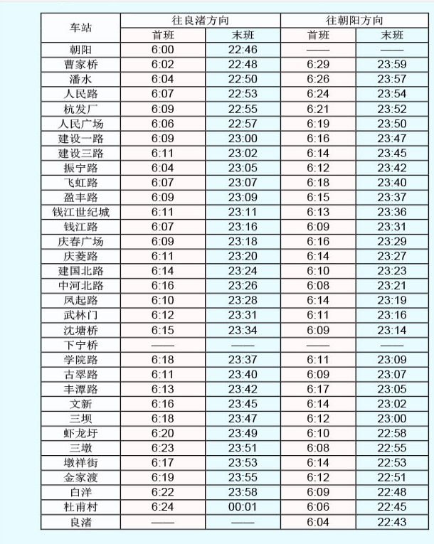 杭州地铁2⃣️号线未班车是什麼时间-第1张-交通-答答问