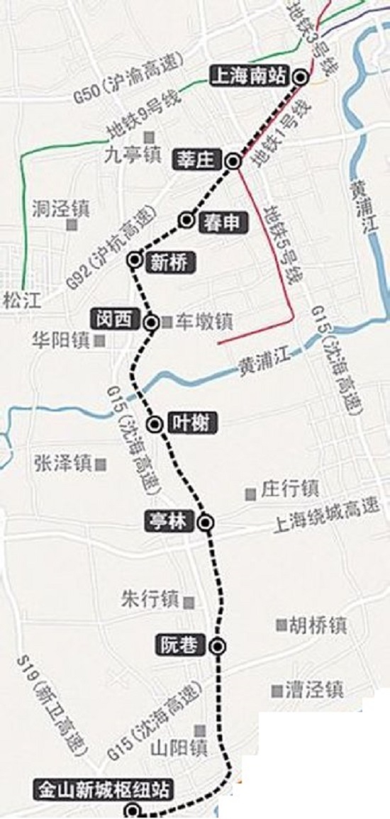 上海轨道交通22号线的沿途停靠站和示意图-第1张-交通-答答问