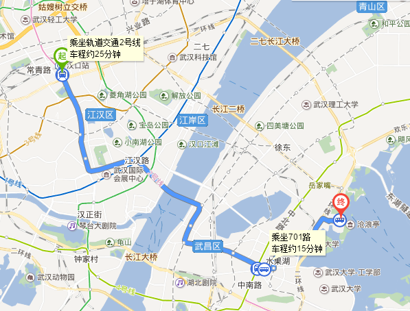 汉口火车站怎样坐地铁到东湖风景区-第1张-交通-答答问