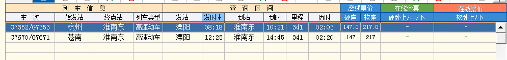 溧阳到淮南高铁时刻表查询-第1张-交通-答答问
