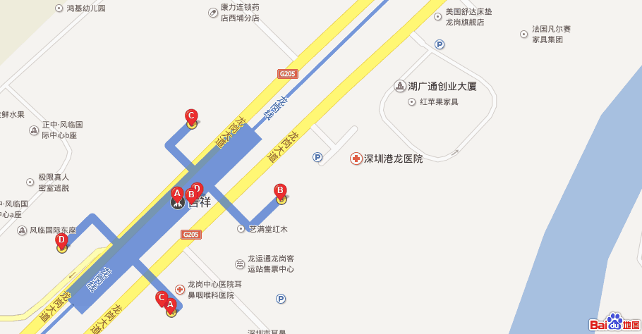 龙岗龙岗中心城吉祥地铁站B出口湖广通大厦806，像这样的地址，是不是挨在地铁旁的，。还是不是急急-第1张-交通-答答问