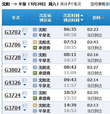 沈阳到平泉高铁下午有车吗在那个车站坐车-第1张-交通-答答问