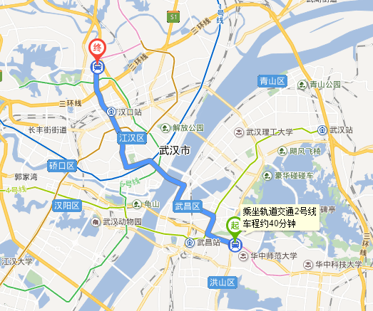 武汉地铁2号线街道口到金银潭大概要多长时间-第1张-交通-答答问