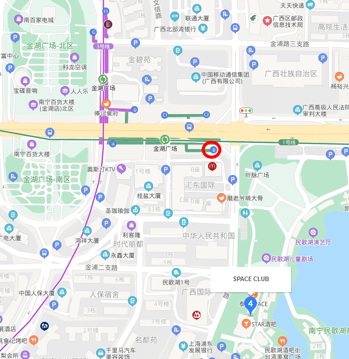 南宁sspace酒吧地铁哪个出口-第1张-交通-答答问