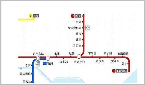 杭州地铁1号线到客运中心的路线怎么分成两条了，是不是有两辆地铁给我们选择的-第1张-交通-答答问