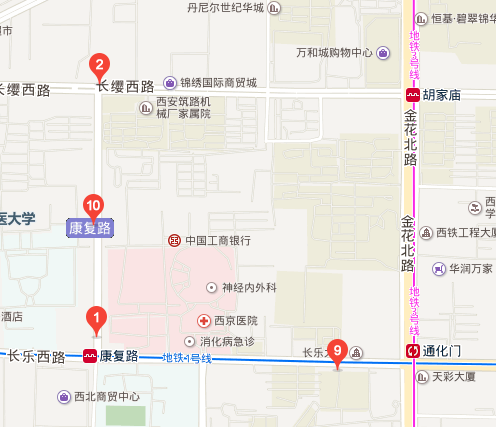 西安坐地铁3号线去康复路,在哪站下车-第1张-交通-答答问