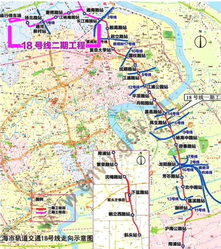 上海地铁18号线线路图-第1张-交通-答答问