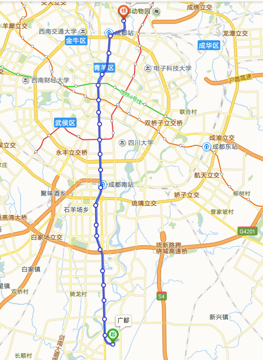 成都地铁几号线到中江县-第1张-交通-答答问