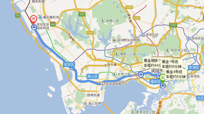 福田口岸到深圳宝安机场怎么走-第1张-交通-答答问