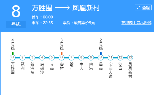 广州地铁8号线早上几点开-第1张-交通-答答问