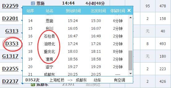恩施到成都的动车经过重庆哪些城市?-第2张-旅游-答答问