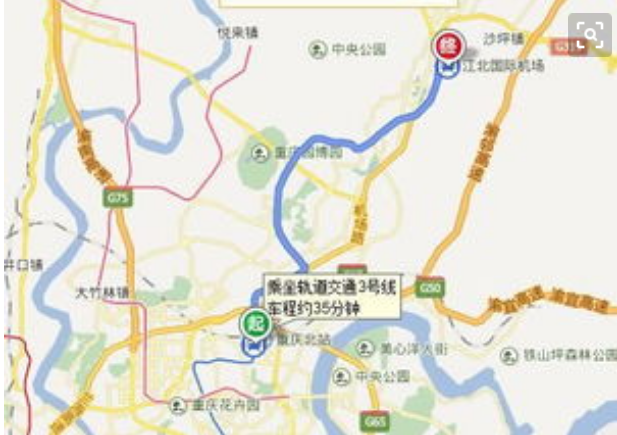 重庆北站到江北机场有多远-第1张-交通-答答问