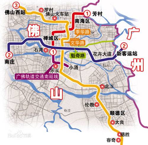 佛山地铁2号线的线路区域-第1张-交通-答答问