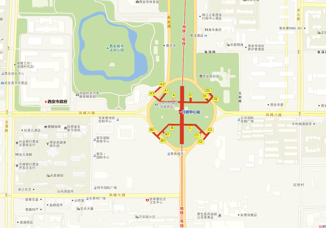 西安地铁2号线哪一站离凤城八路近-第1张-交通-答答问